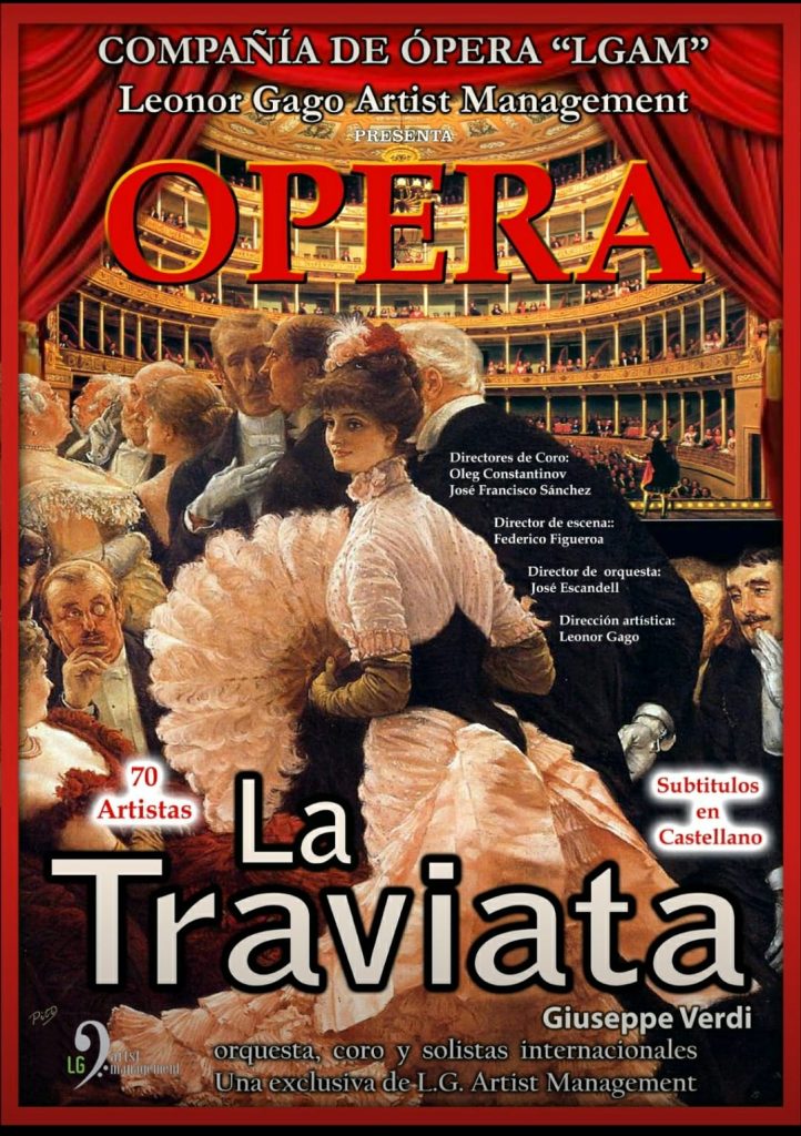 Cartel de La Traviata — Compañía de Ópera LGAM
