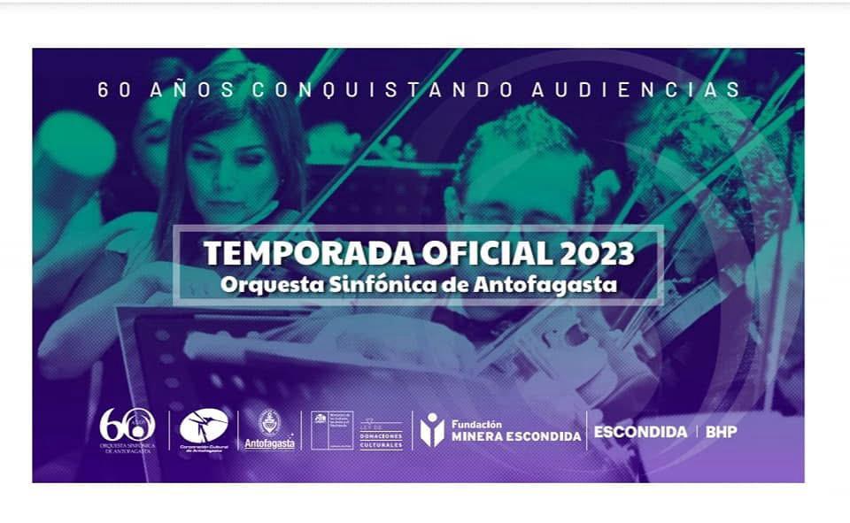 Cartel Temporada Oficial 2023 — Orquesta Sinfónica de Antofagasta