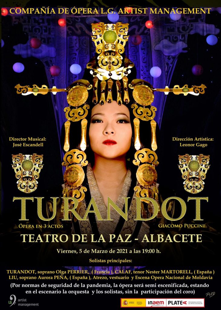 Cartel de Turandot — Teatro de la Paz, Albacete